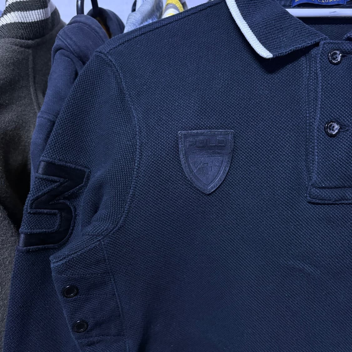 폴로 랄프로렌 패치 롱슬리브 검정 s 상품이미지3