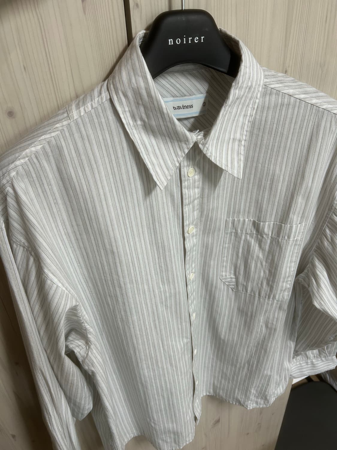 웨이비니스 Horizon Stripe Shirt Black (1) 상품이미지1