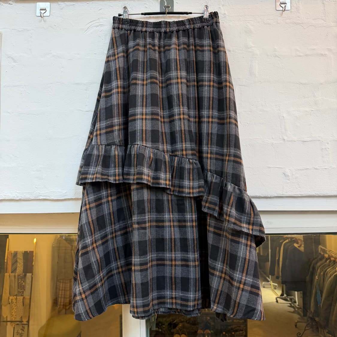 Niko and 니코 앤드 코튼 혼방 체크프릴 롱 스커트 F 상품이미지1