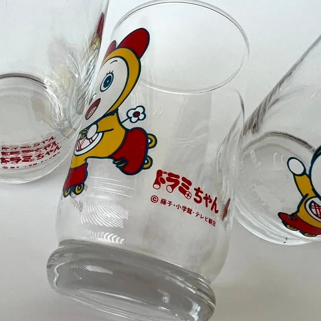 빈티지 고전 도라에몽 도라미짱 유리컵 글라스 산리오 키티 디즈니 상품이미지2