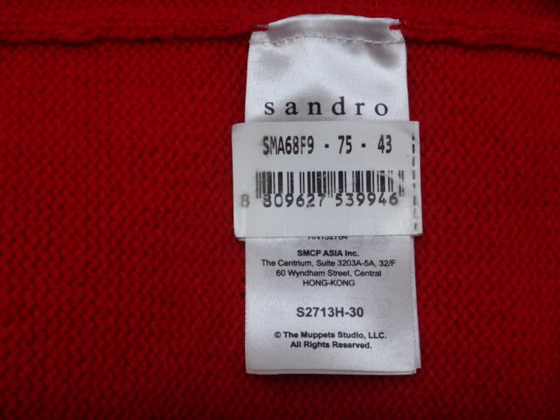 (호칭1) 산드로 머펫 캡슐 컬렉션 울 라운드넥 니트 상품이미지9