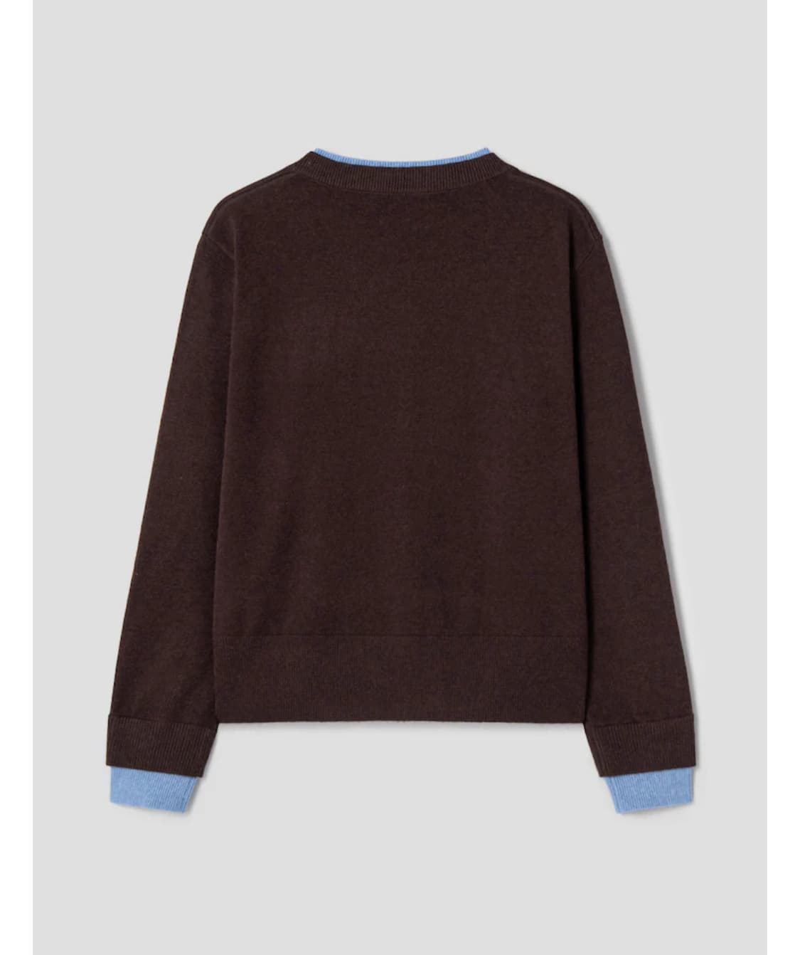 에잇세컨즈 브라운 배색 레이어드 가디건 S 상품이미지5