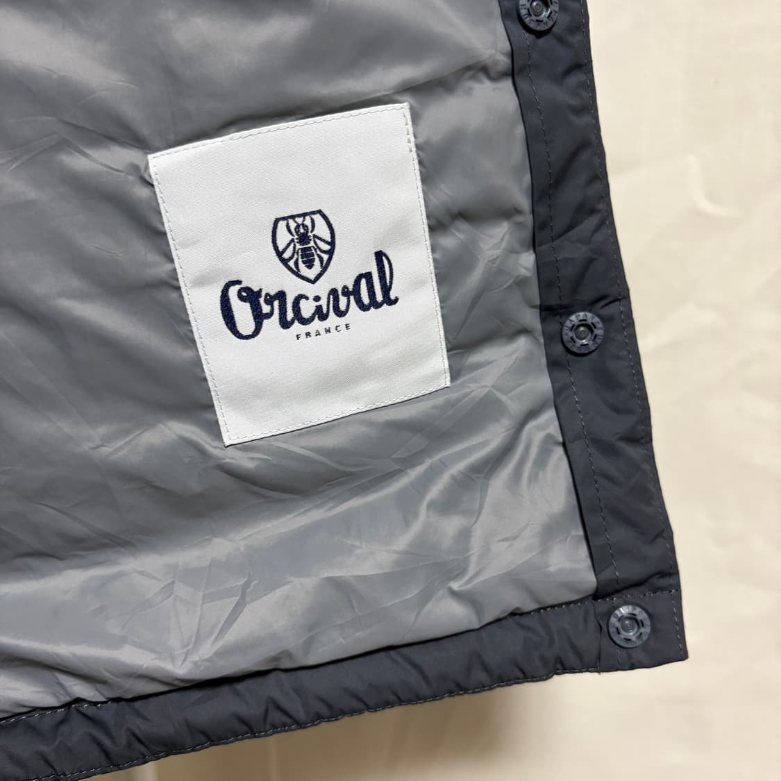 오르치발 덕다운 크루넥 경량패딩 / 차콜, 1 상품이미지8