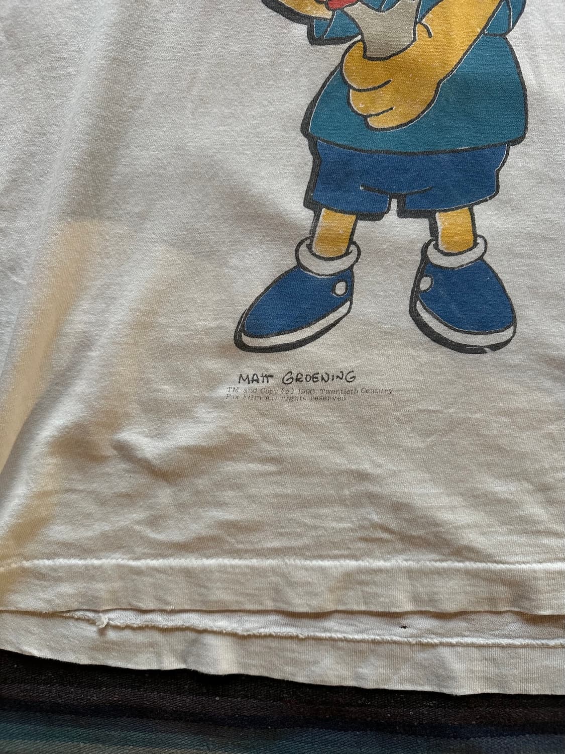 90s USA 빈티지 심슨 반팔 티셔츠 상품이미지5