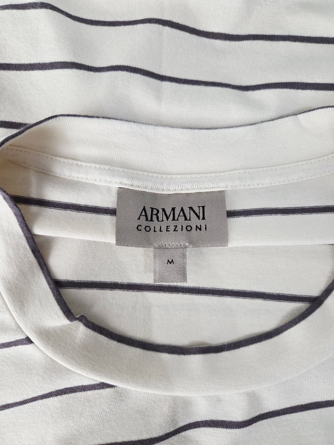 아르마니 꼴레지오니 스트라이프 반팔 티셔츠 상품이미지7