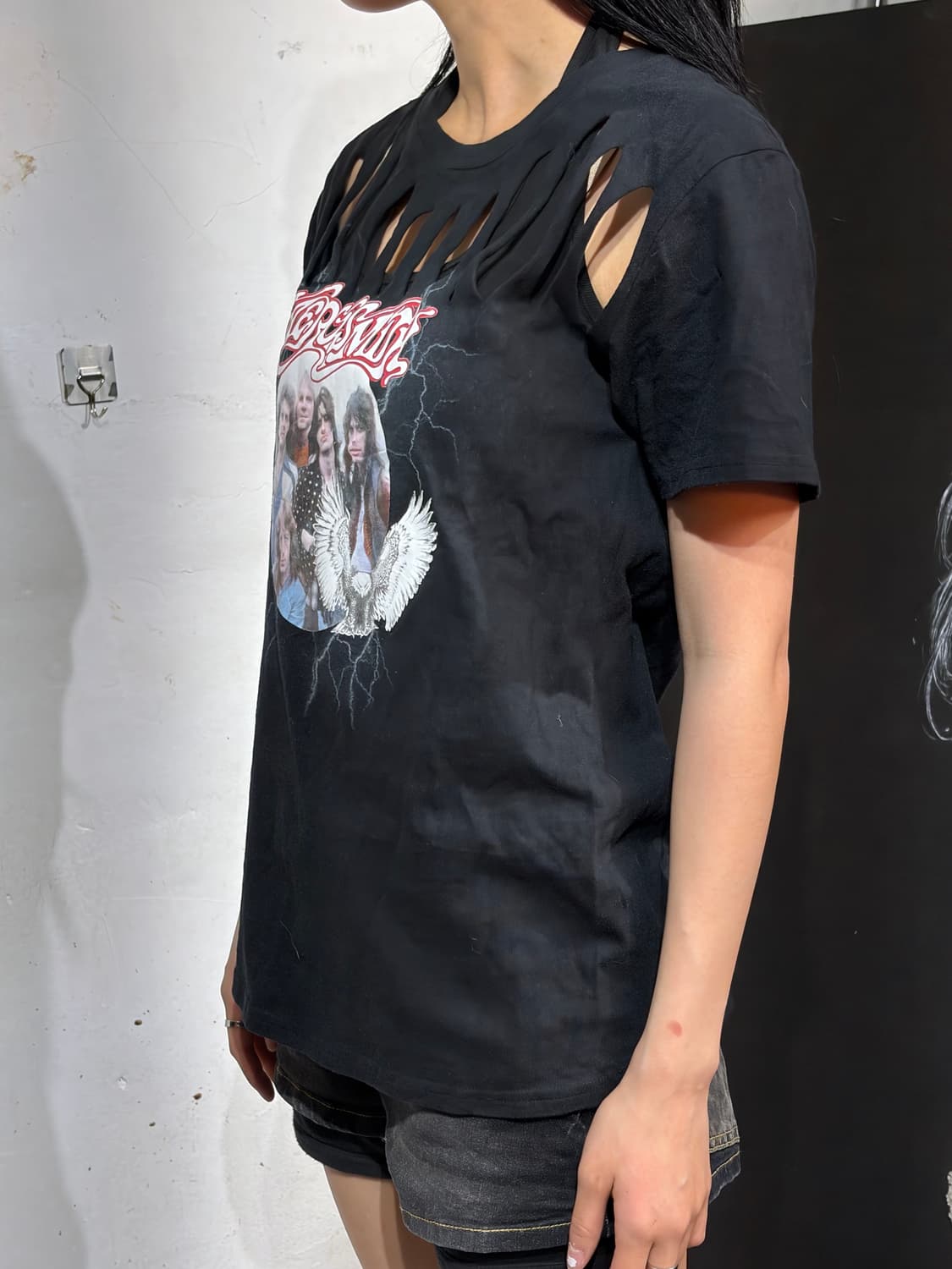 Aerosmith 갸루깔 밴드 락 티셔츠 M 상품이미지3