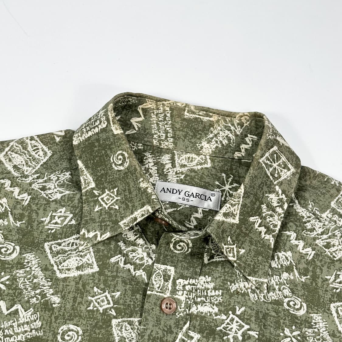 VTG 빈티지 하와이안 카키 반팔셔츠 (M) 상품이미지4