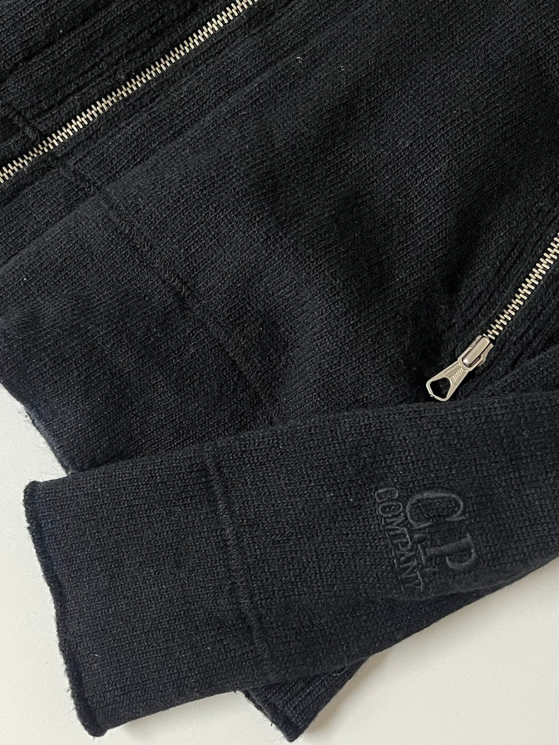 95) cp컴퍼니 고글 니트 후드 집업 블랙 상품이미지6