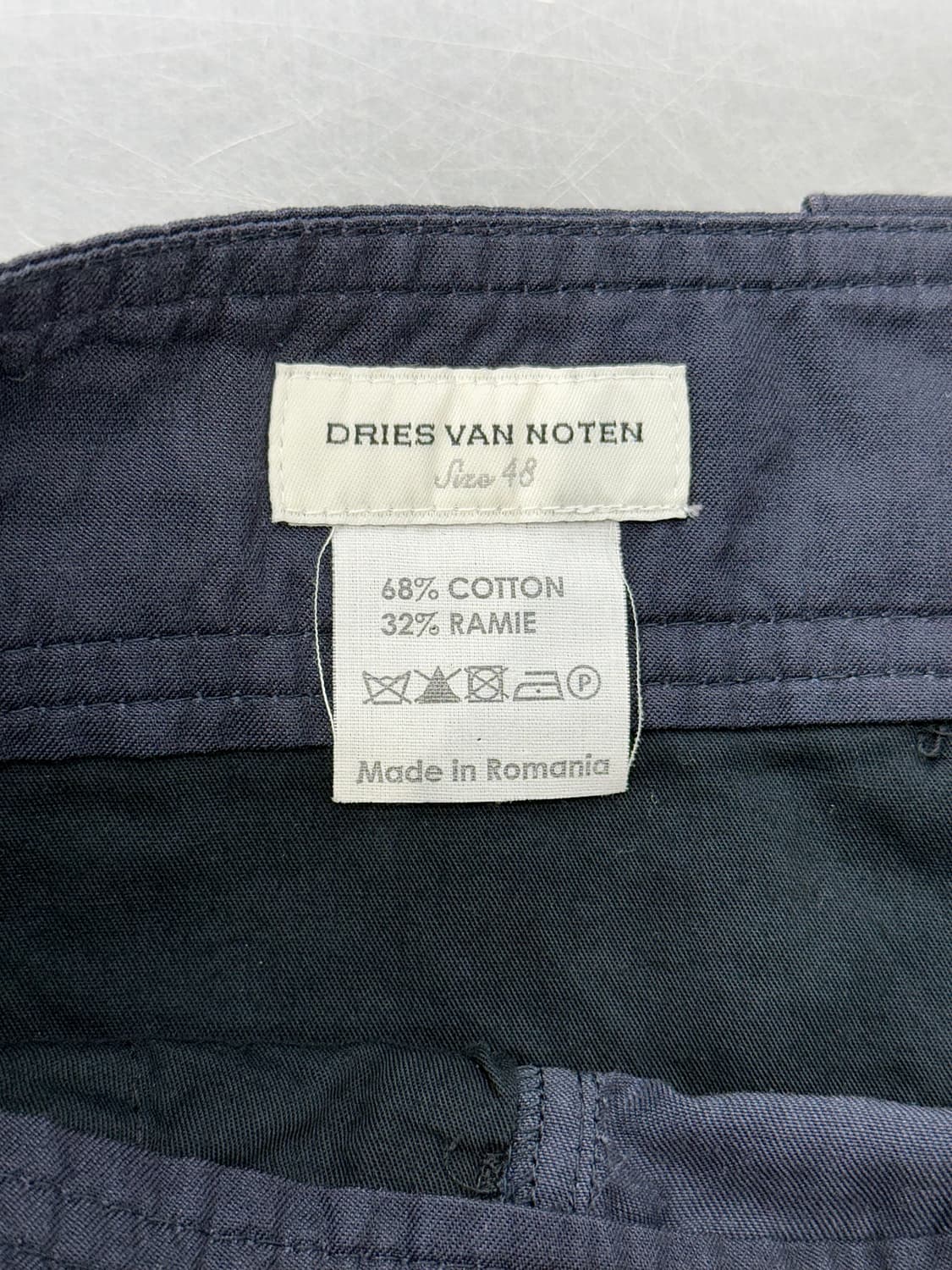 드리스 반 노튼 네이비 본디지 치노 코튼 팬츠 상품이미지7