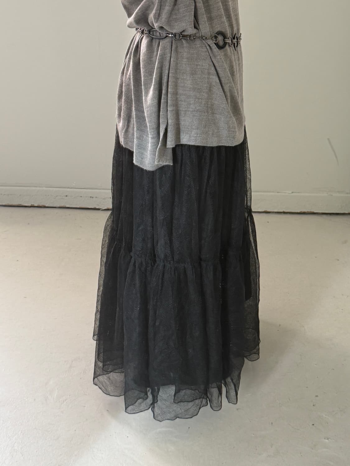 일본빈티지 그레이 니트 터틀넥 롱슬리브 상품이미지5