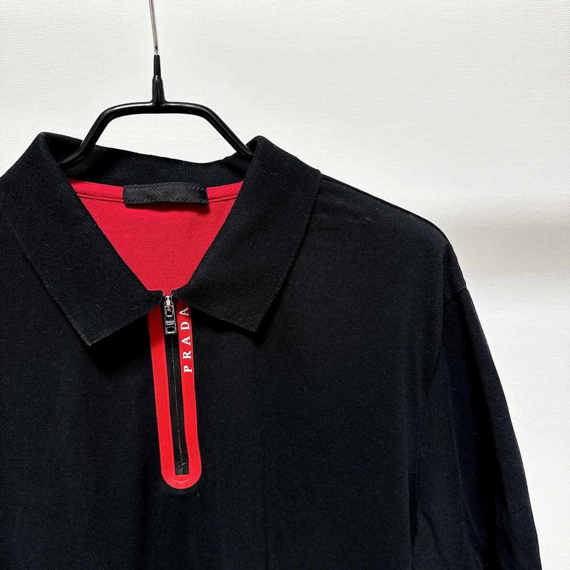 [XL] 프라다 하프집업 카라 반팔티셔츠 피케셔츠 상품이미지2