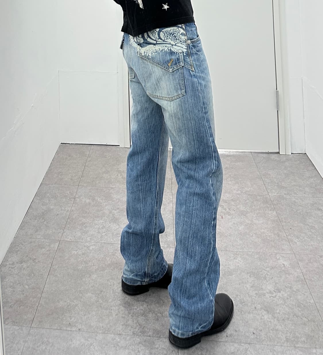 Namitatsu oriental printing denim jeans 상품이미지1