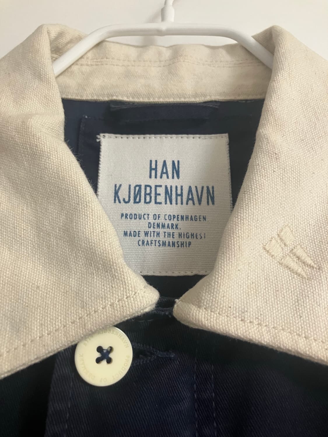 [HAN KJOBENHAVN] 네이비 면 코트 상품이미지8