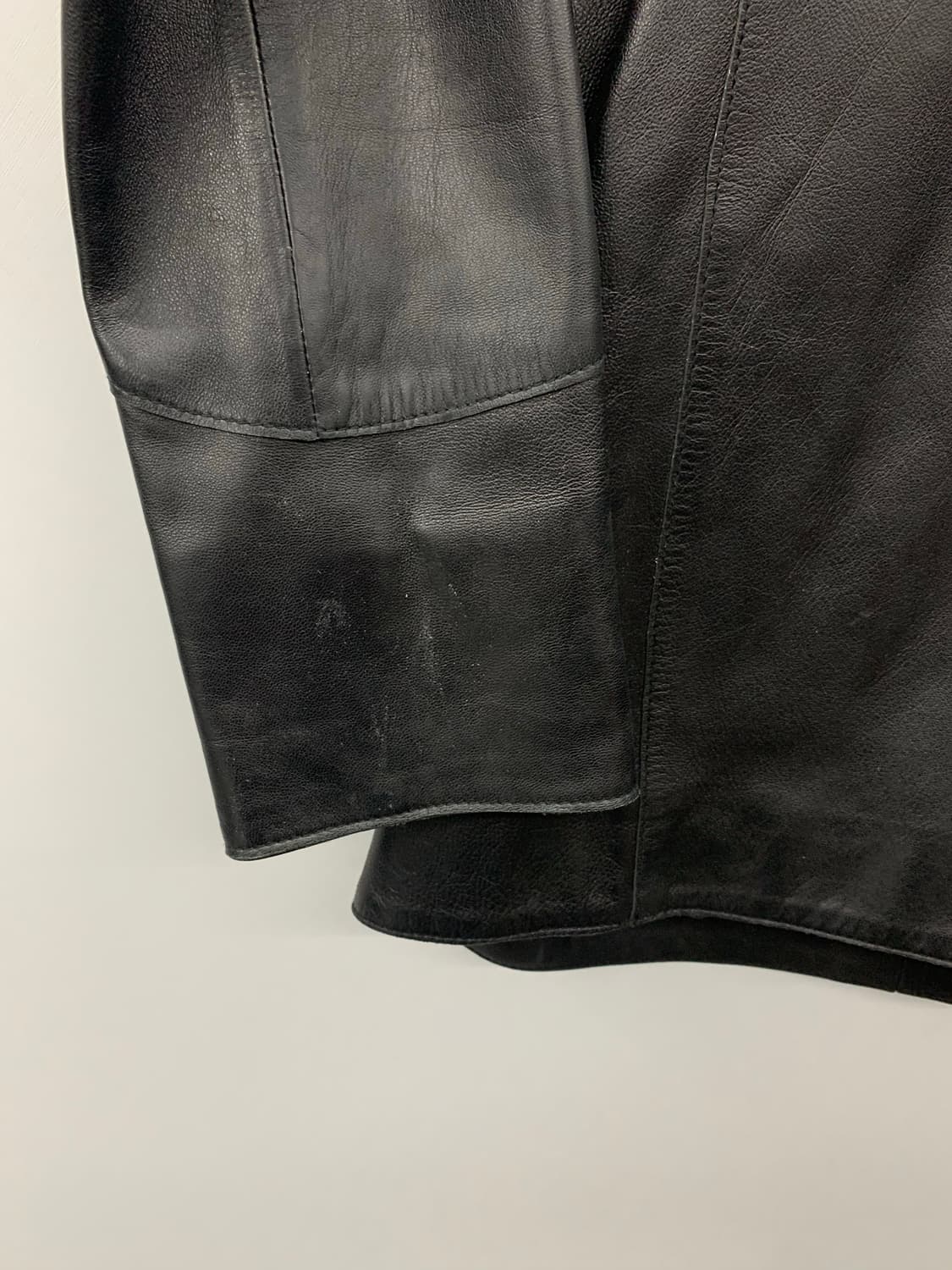 앤드류마크 사선 램스킨 하프코트  상품이미지5