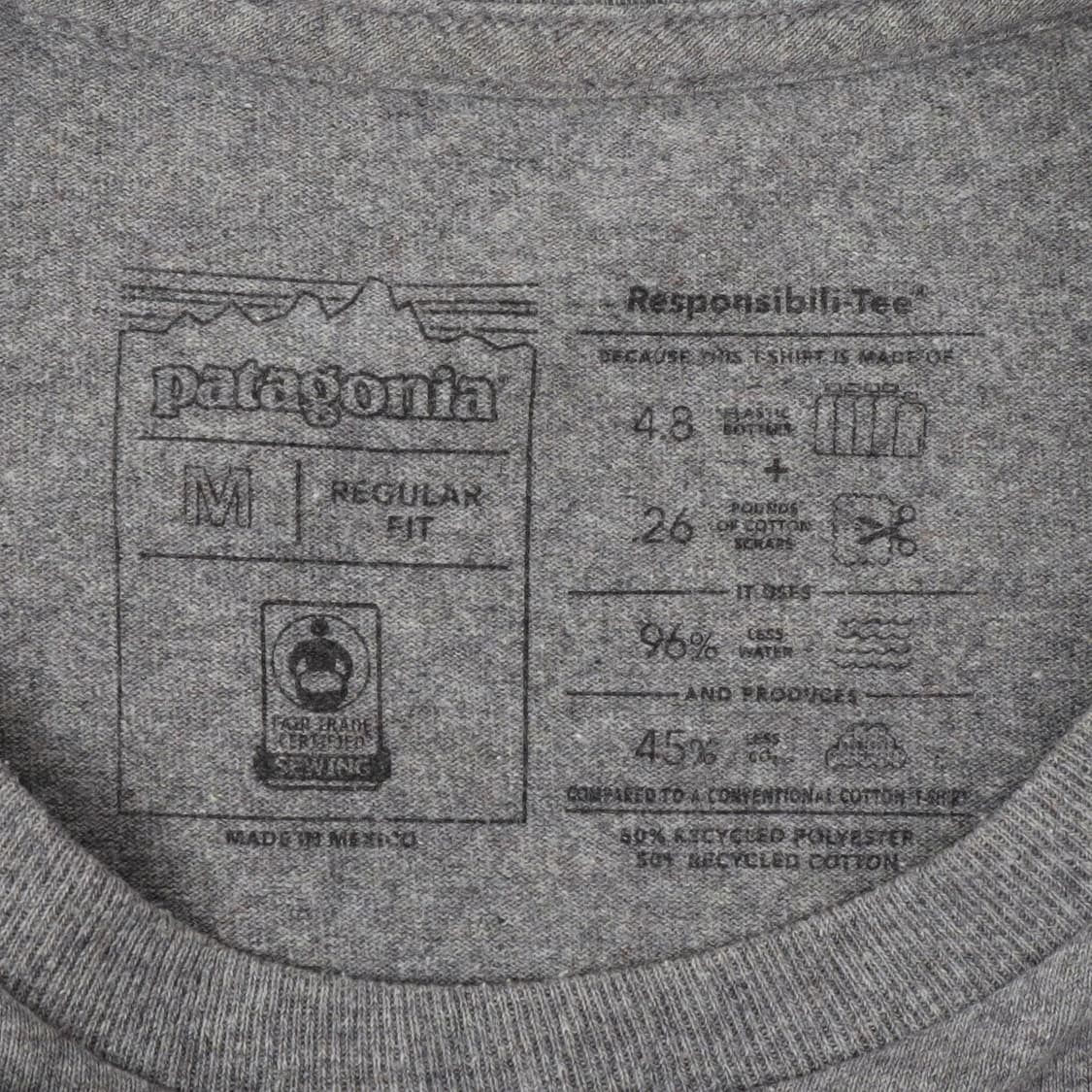 파타고니아 그레이 포켓 로고 반팔 티셔츠 상품이미지8