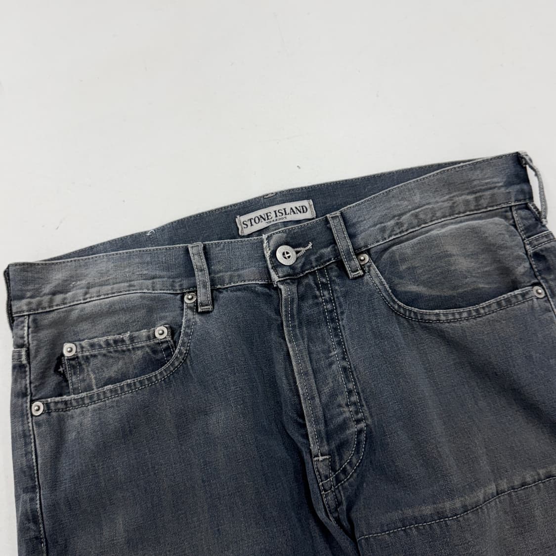 스톤아일랜드 새깅 더블니 데님팬츠 상품이미지5