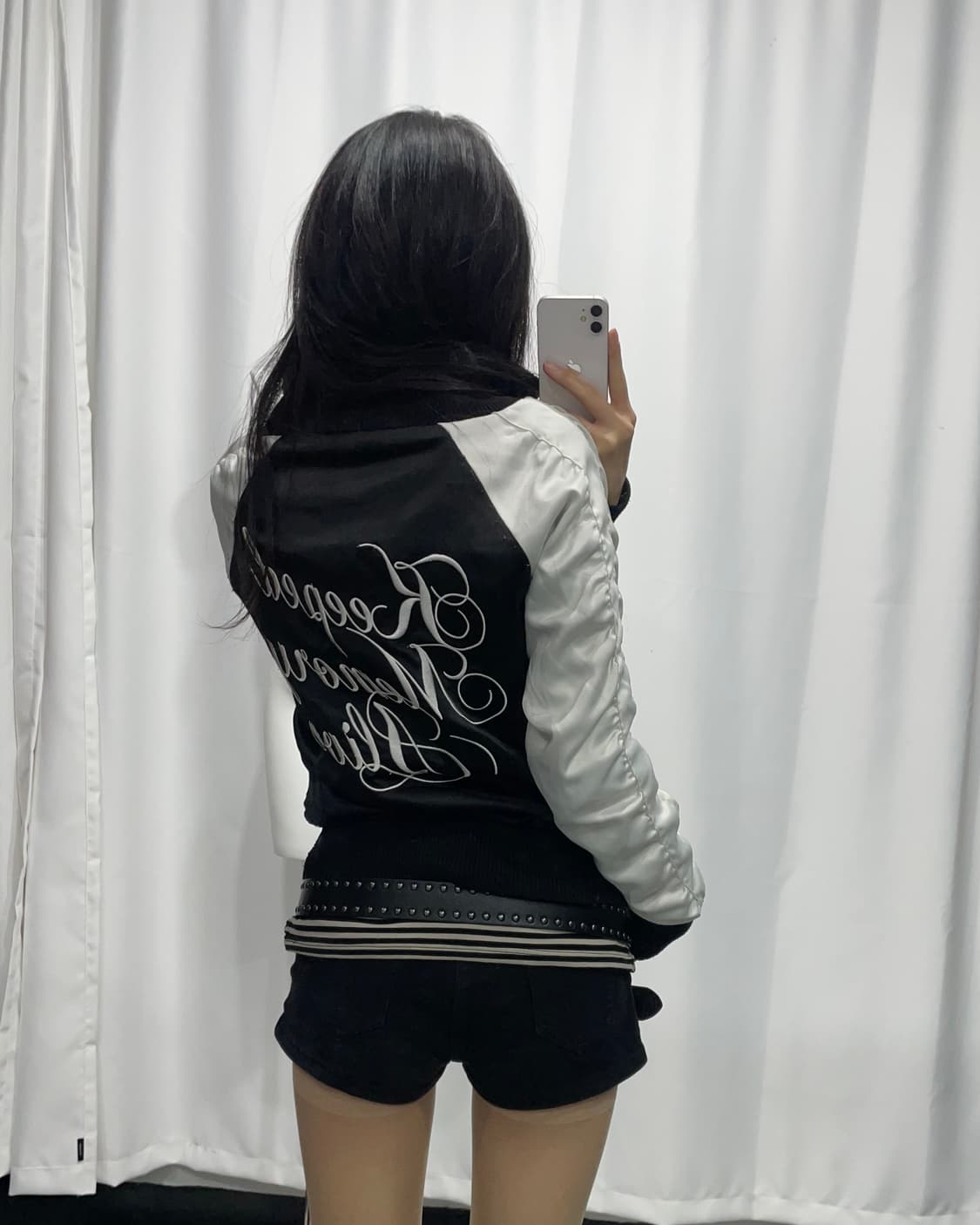 🎸블랙 레터링 디테일 스카쟌🎸 상품이미지3