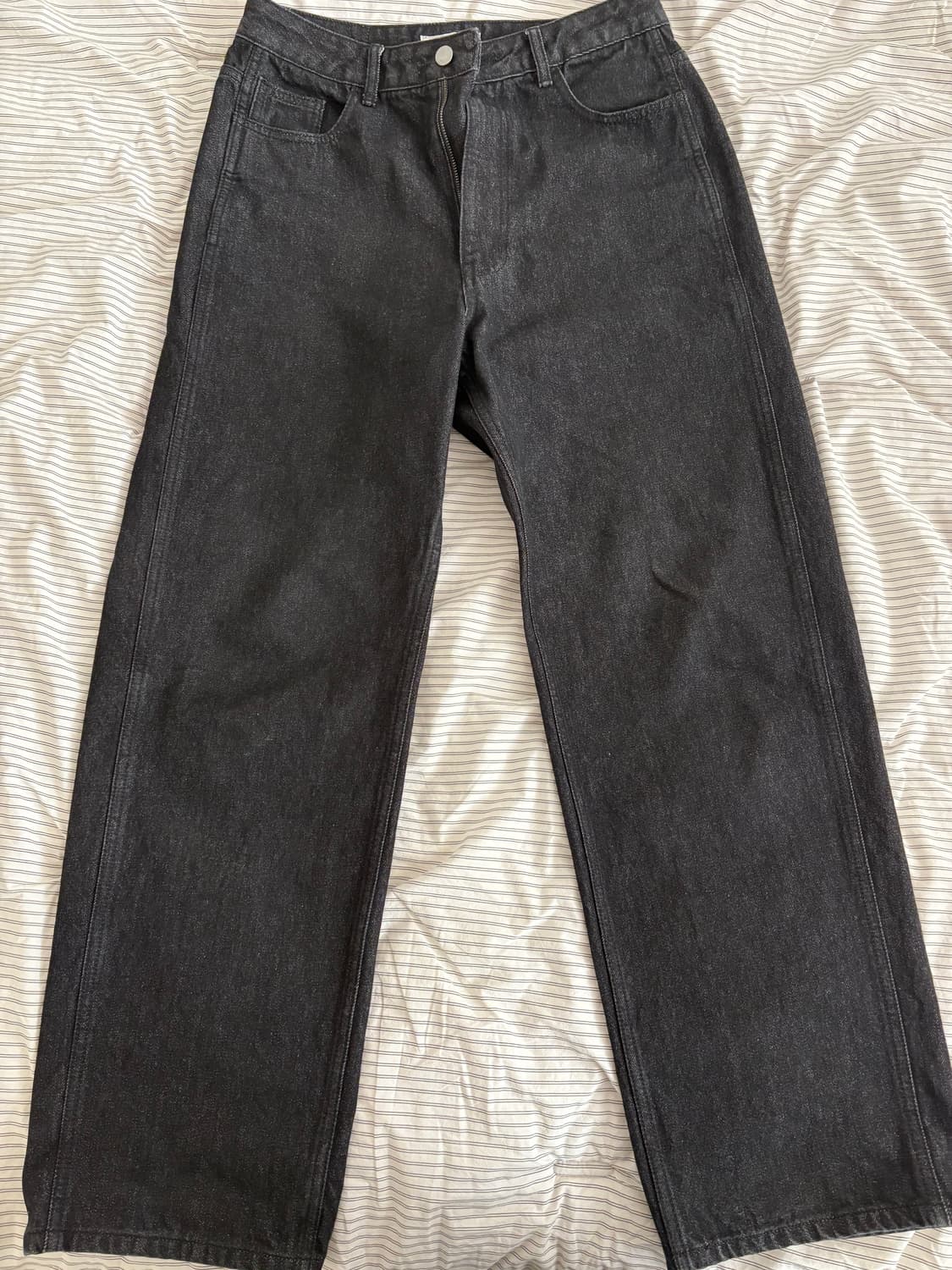 마티스 와이드 데님 팬츠 블랙워시드 (1사이즈) 상품이미지4