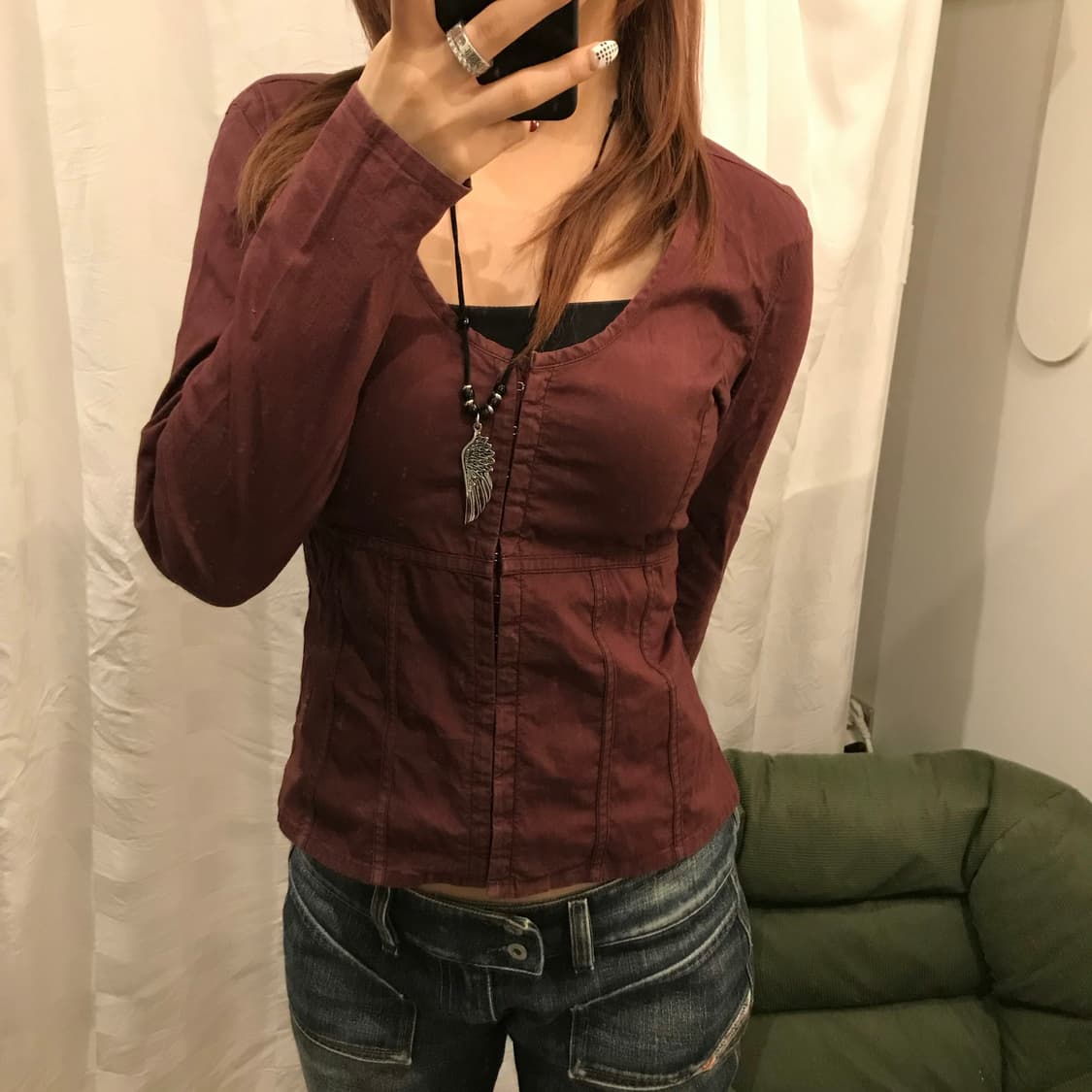 Harley Davidson 할리데이비슨 코르셋 셔츠 블라우스 상품이미지1