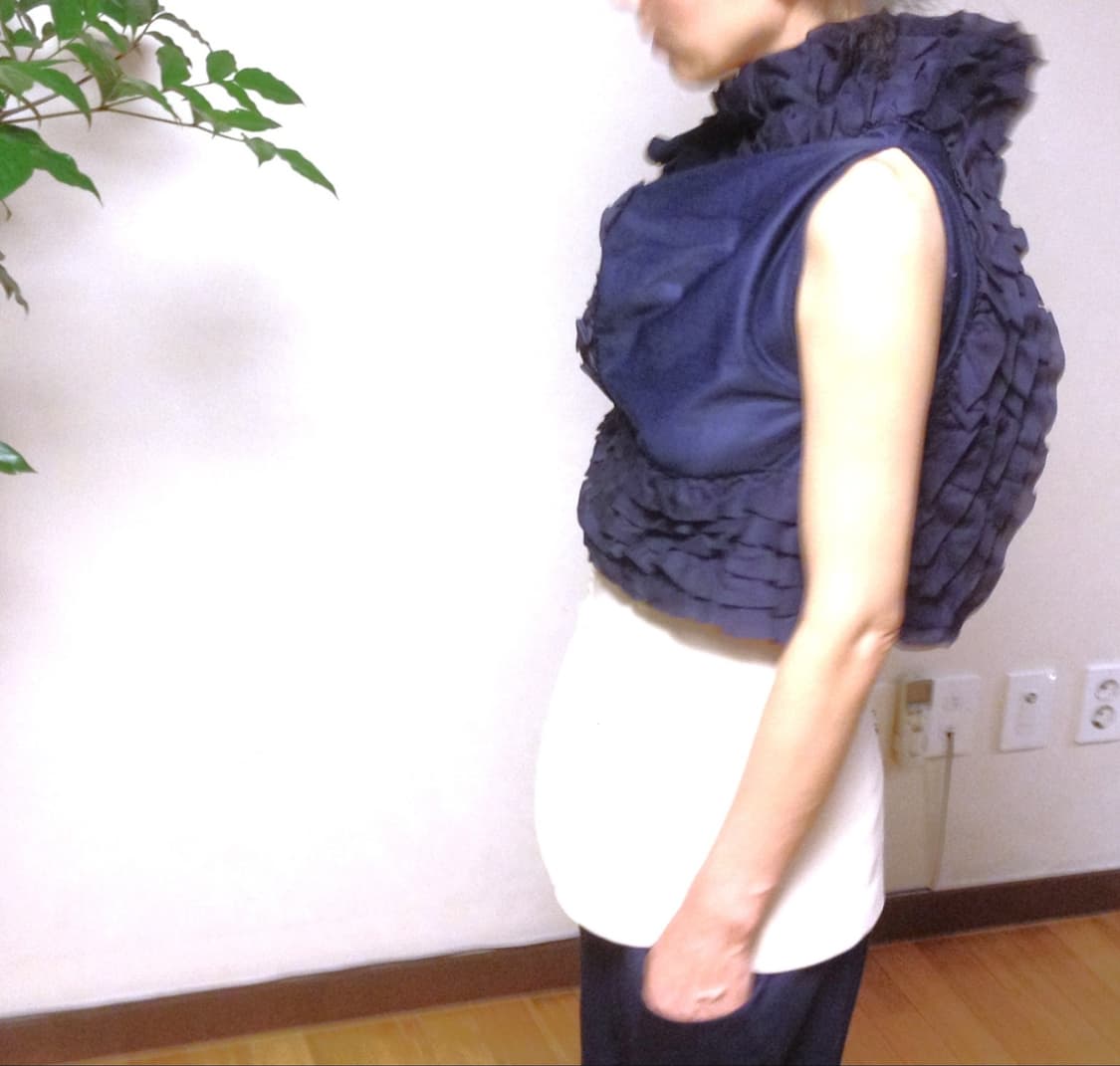 꼼데가르송 프릴 레이어드 탑 M 상품이미지2