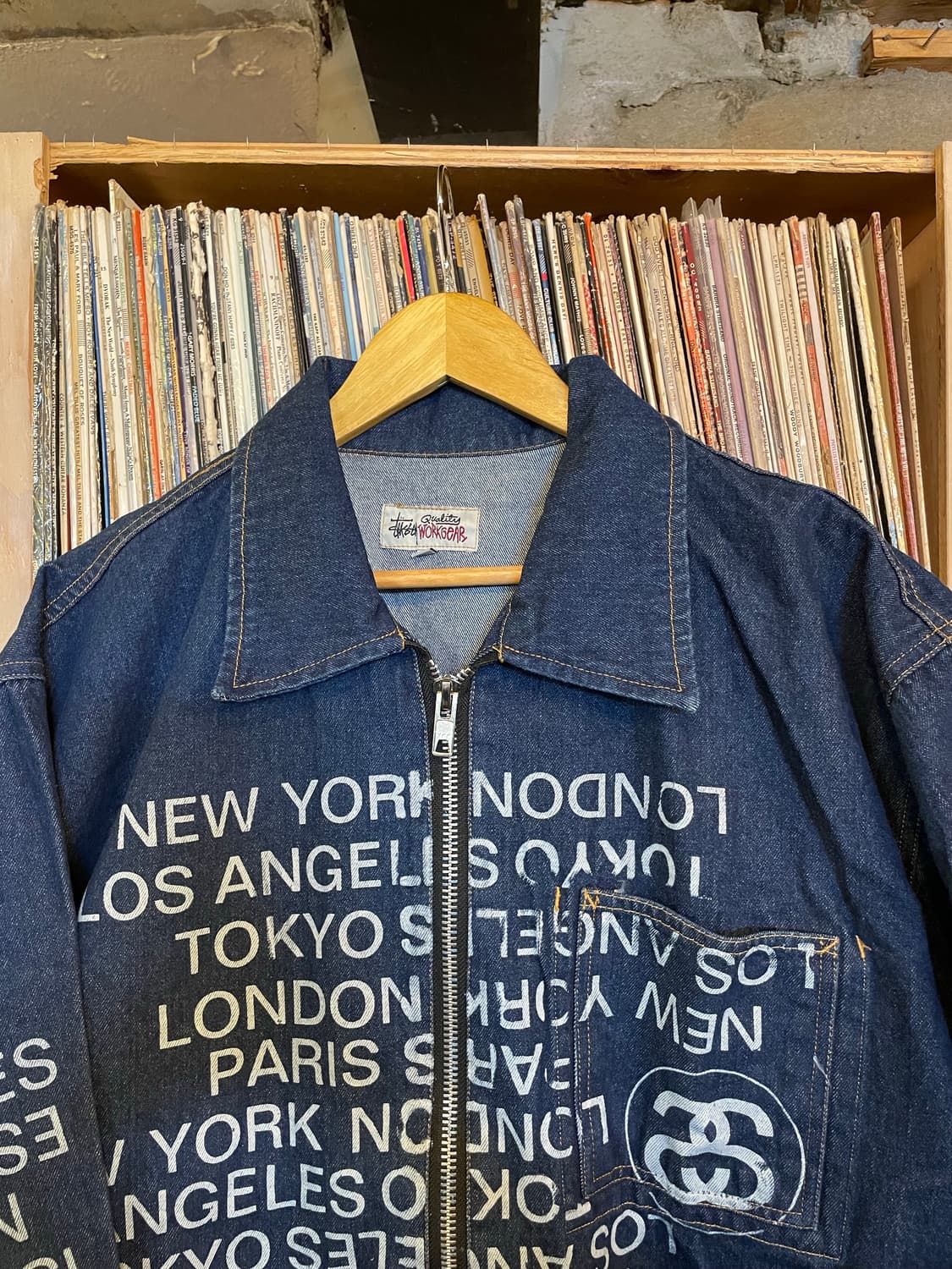 스투시 집 워크 자켓 시티 링크 데님 원 워시 상품이미지2