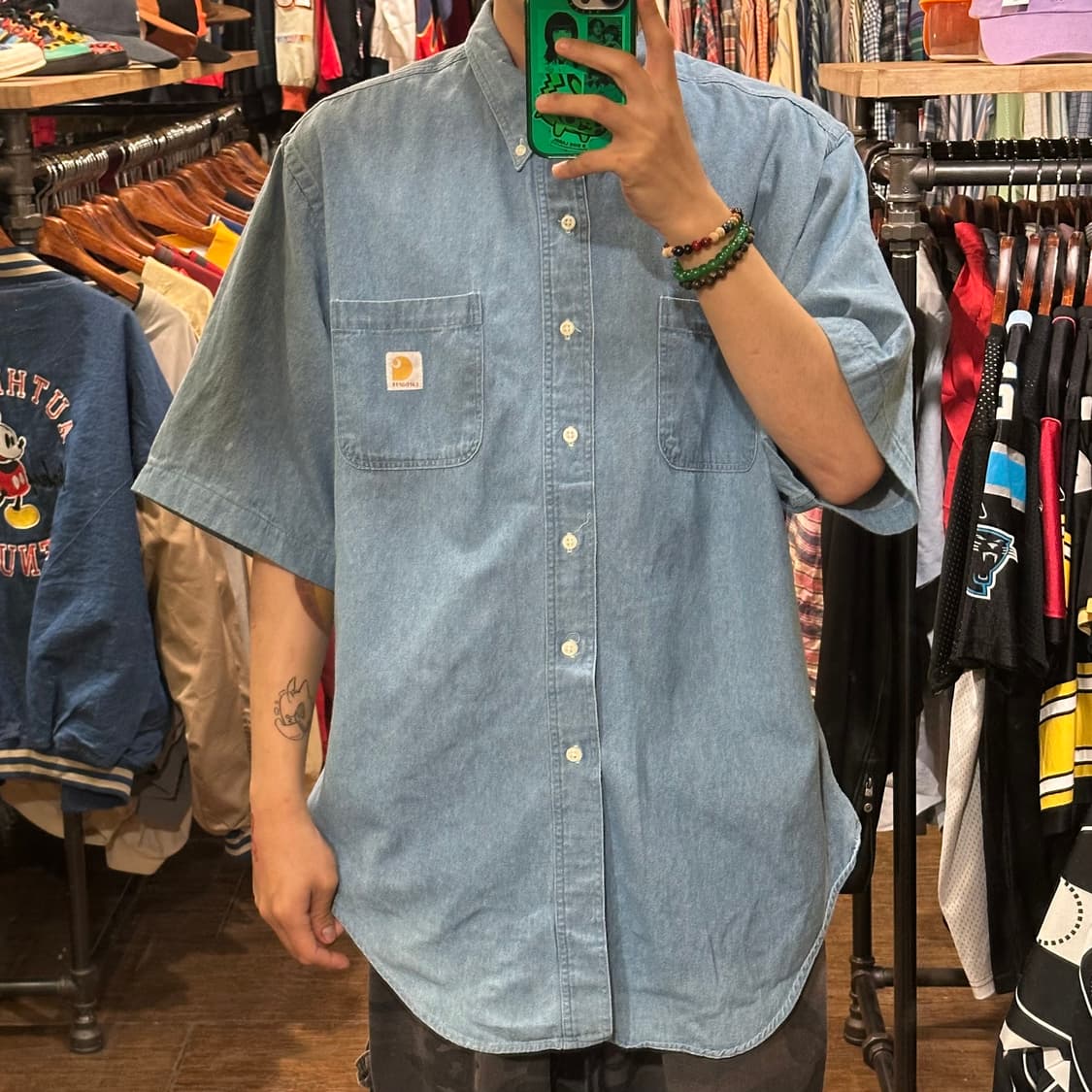 [HI] 칼하트 반팔 데님셔츠 상품이미지1