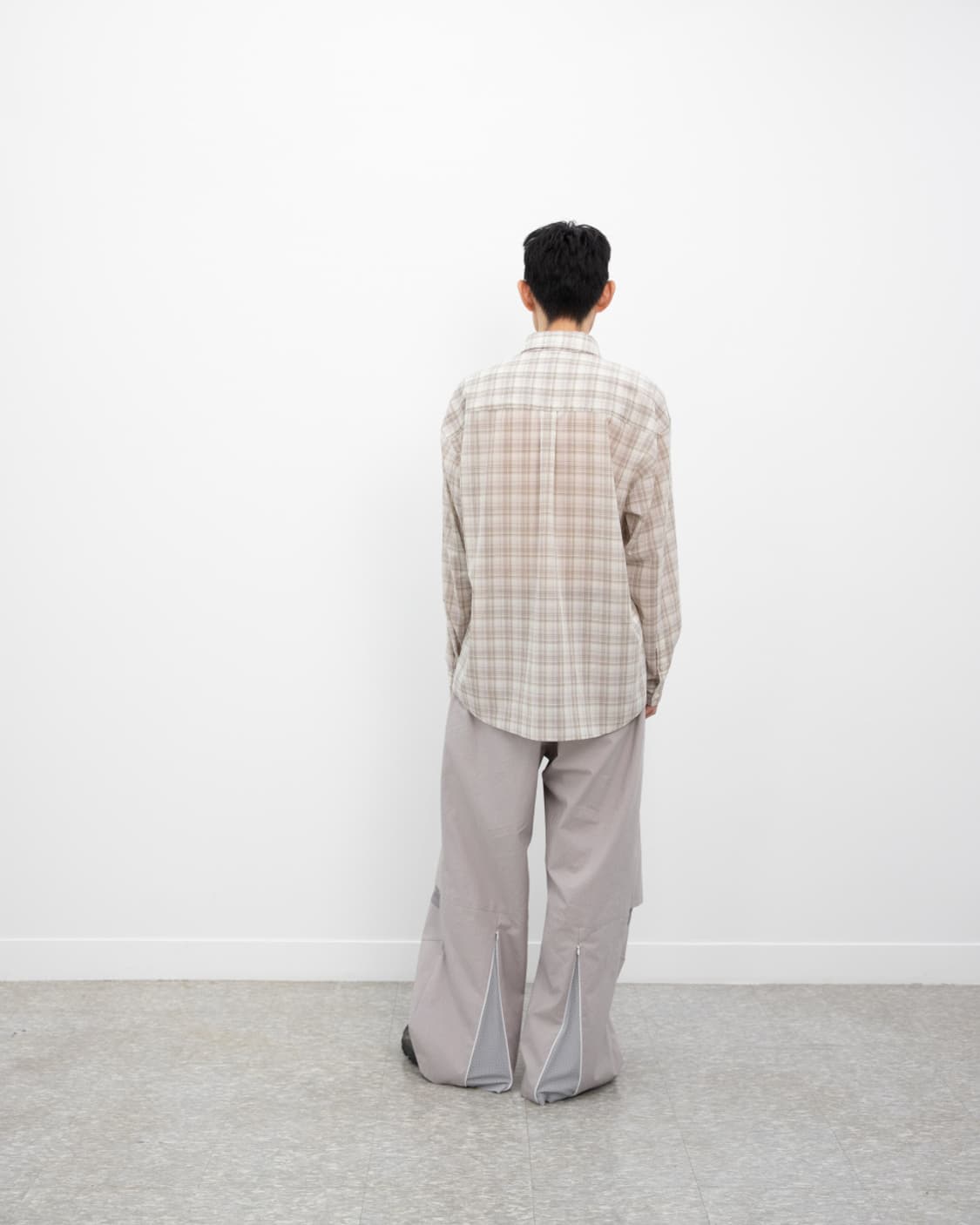 (2) 999휴머니티 이지 체크 셔츠 에크루 상품이미지6