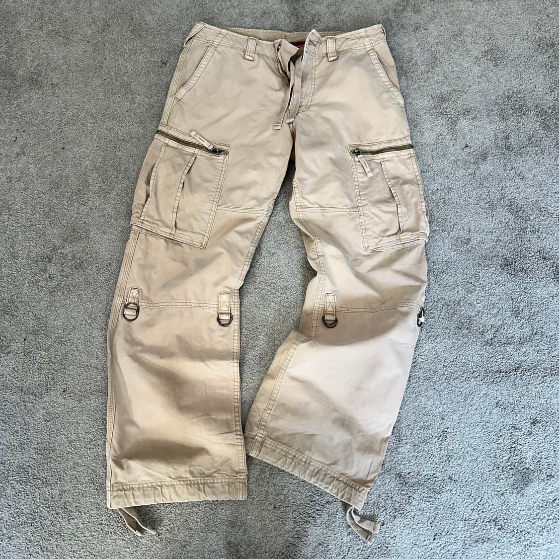 빈티지 베이지 멀티 포켓 카고 팬츠(32) 상품이미지1