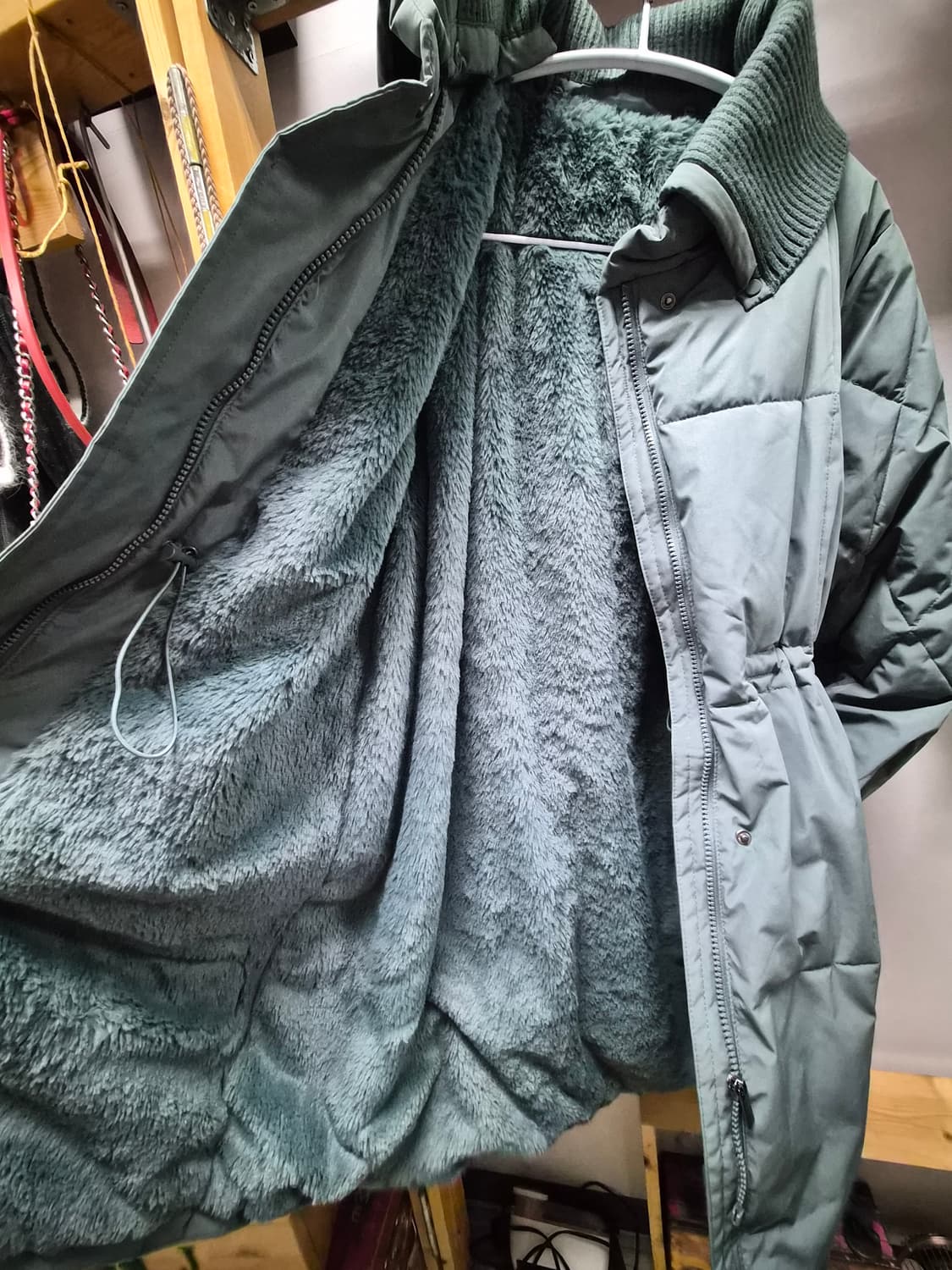 카키민트 내피퍼 패딩 상품이미지5