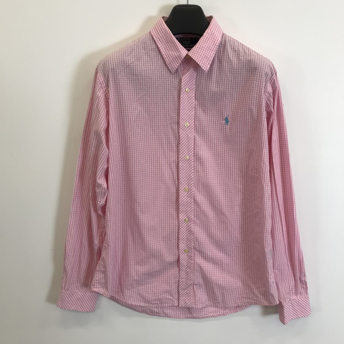 폴로 랄프로렌 커스텀핏 깅엄체크셔츠 분홍 [L] 상품이미지1