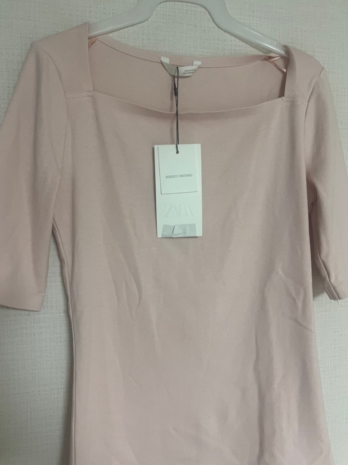 ZARA 자라 스퀘어넥 티셔츠 핑크 상품이미지6