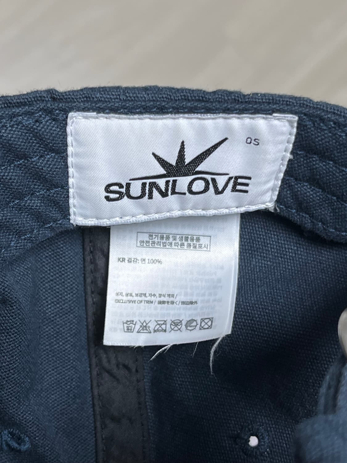 썬러브 모자 네이비 상품이미지2