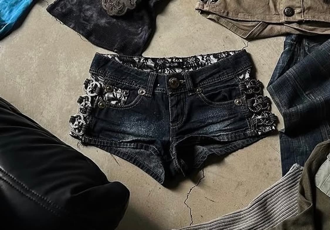 Shop502 dia깔 데님숏팬츠 로우라이즈 쇼츠 상품이미지1