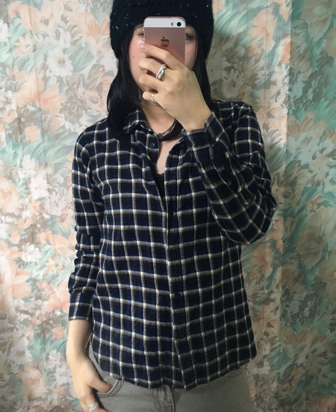 Japanese vintage check shirt 상품이미지3