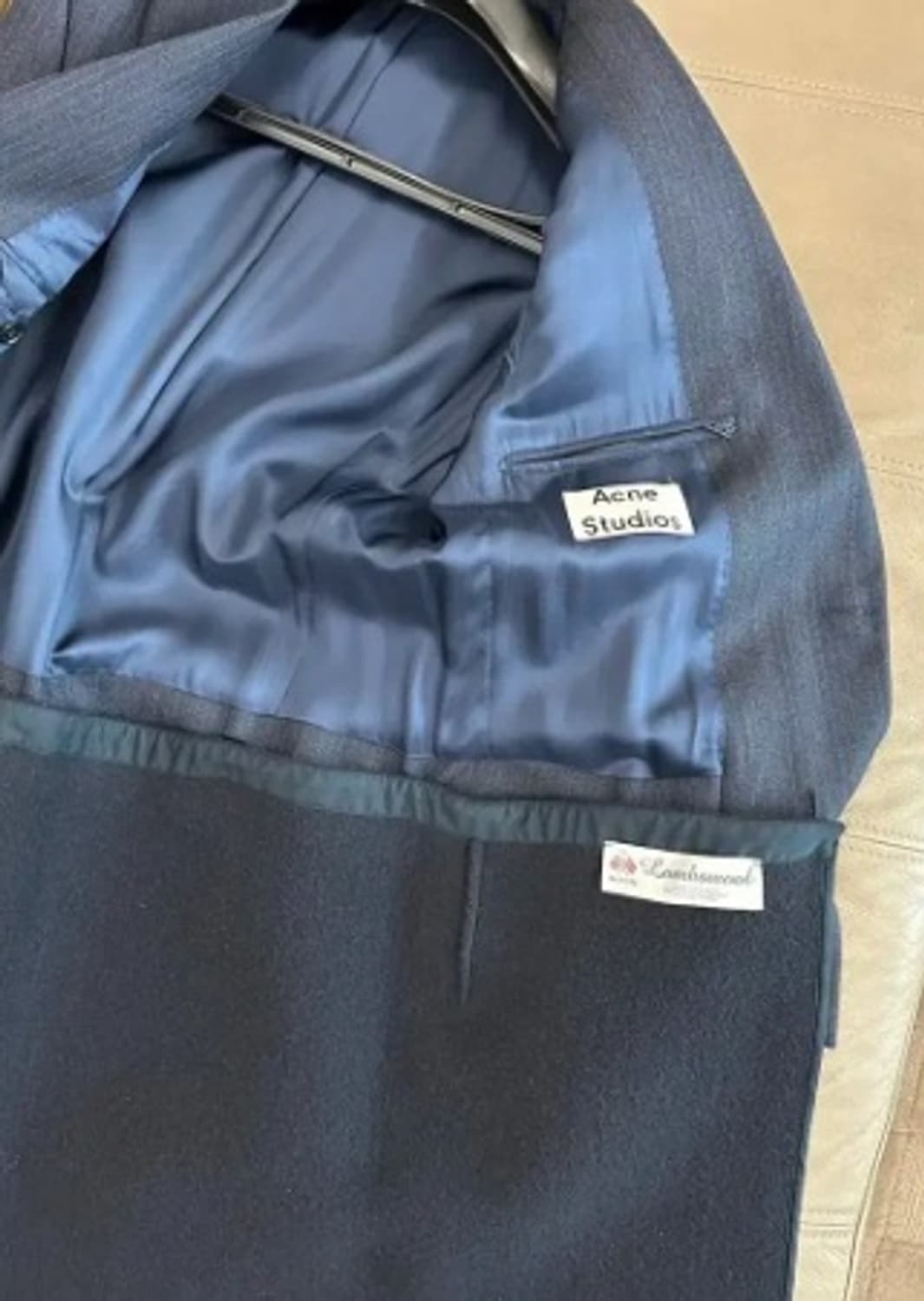 아크네스튜디오 보엘 레이어드 코트 네이비 46 상품이미지5