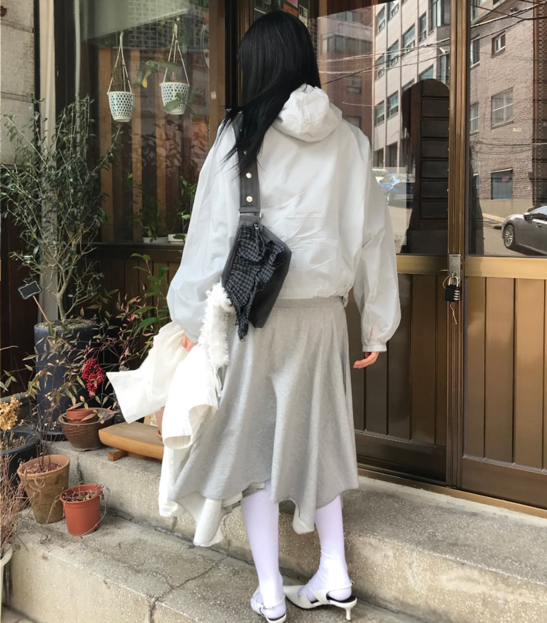 체크 벨트 백  상품이미지5