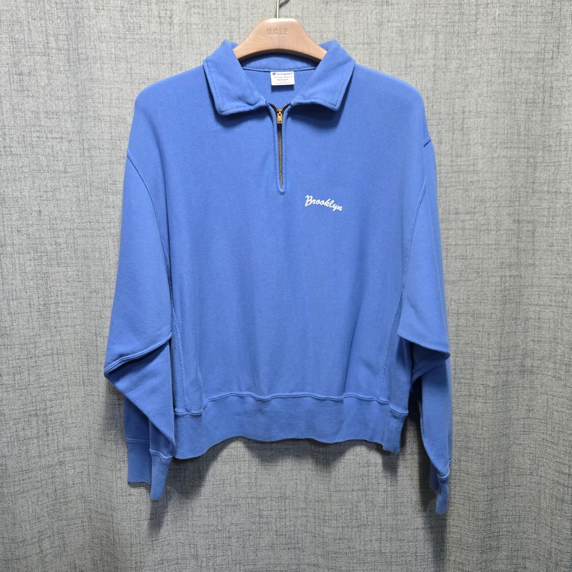 챔피온 Brooklyn 블루 반집업 맨투맨  상품이미지2