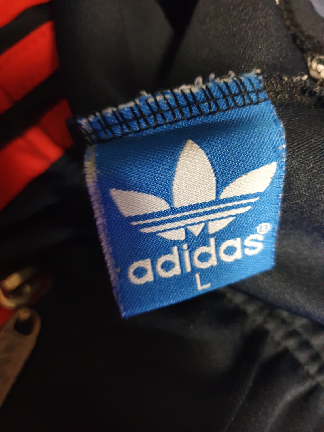 (빈티지) 아디다스 파이어버드 트랙팬츠 네이비 레드 (L) 상품이미지5