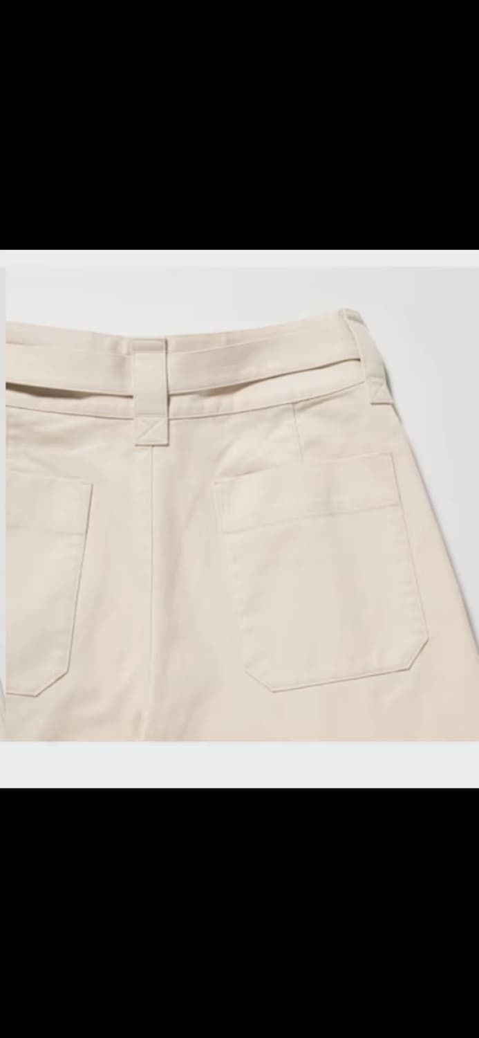 새상품) 유니클로 벨티드 턱 와이드 팬츠 상품이미지7