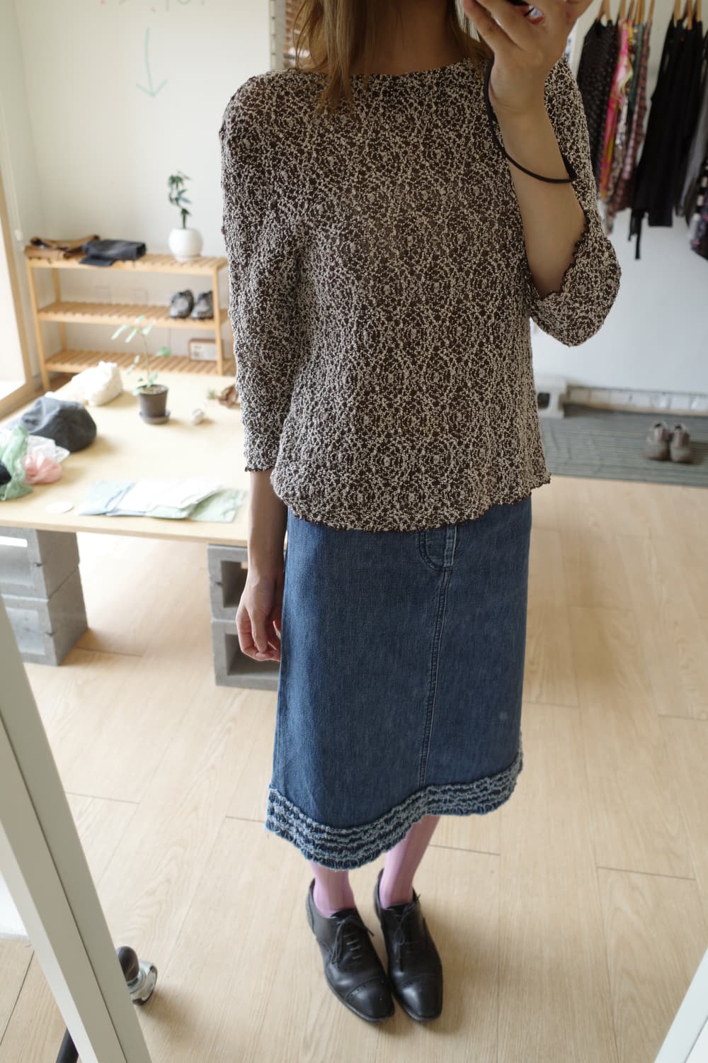 Brown Rinkle Top  상품이미지5