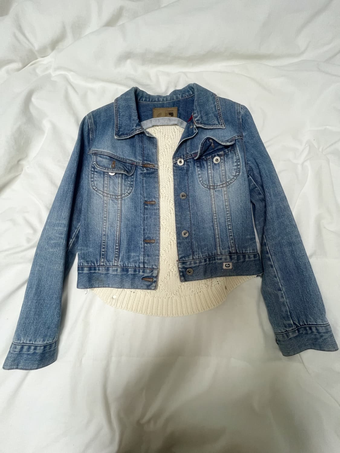 게스 데님 니트 자켓 상품이미지1