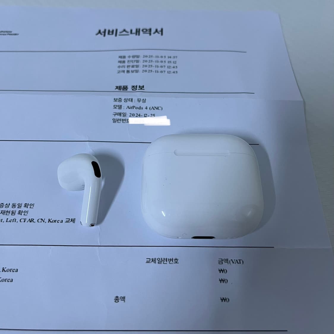 [리퍼 새상품] 에어팟 4 ANC 노이즈캔슬링 유닛 좌측 상품이미지2