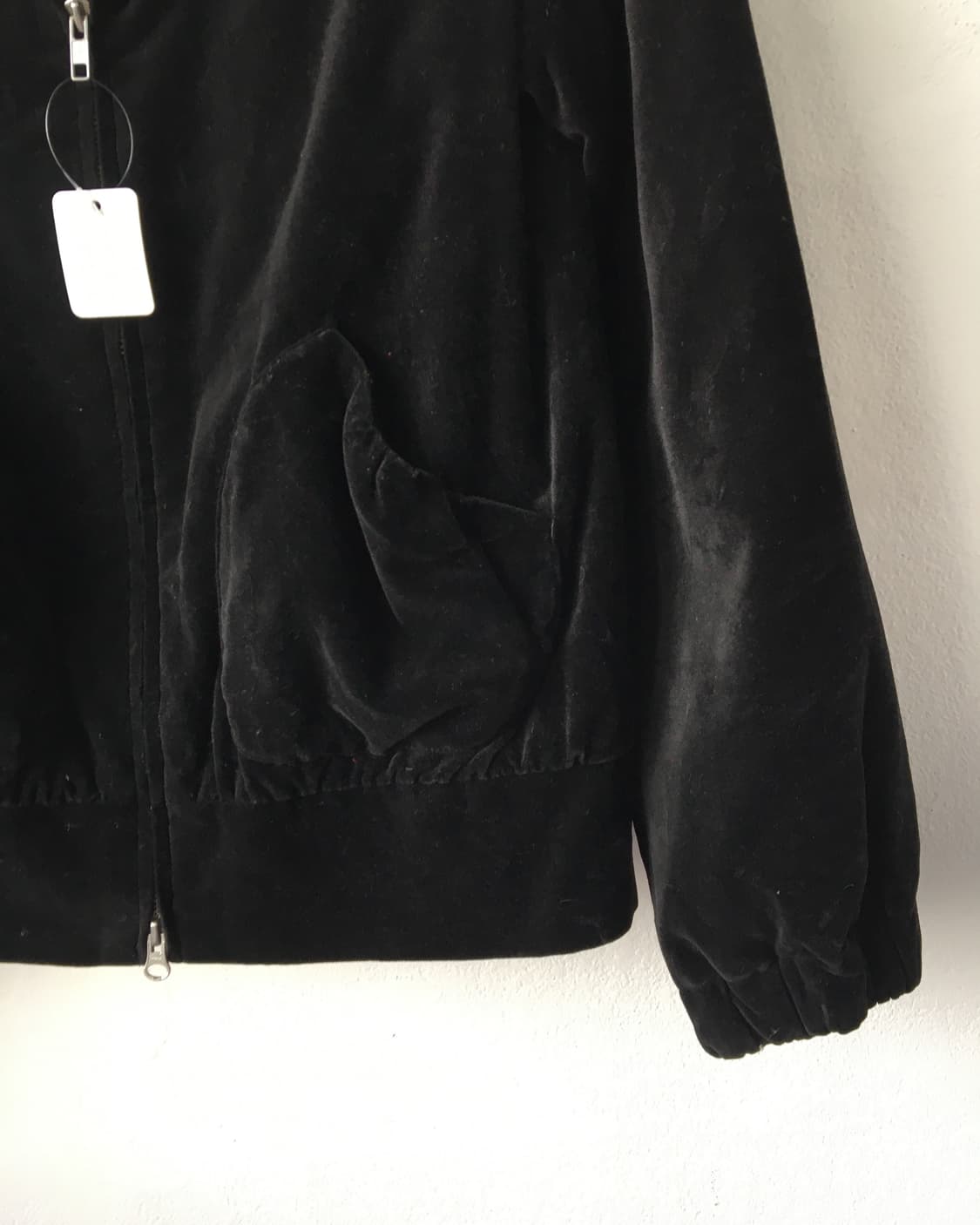 Fur collar velour zip up 상품이미지4