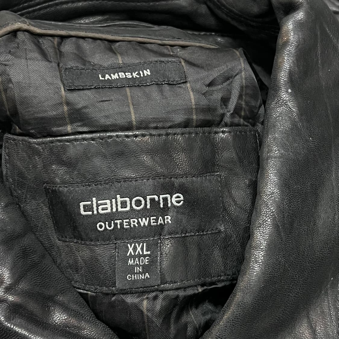  Claiborne 램스킨 레더 자켓 y14981 상품이미지6