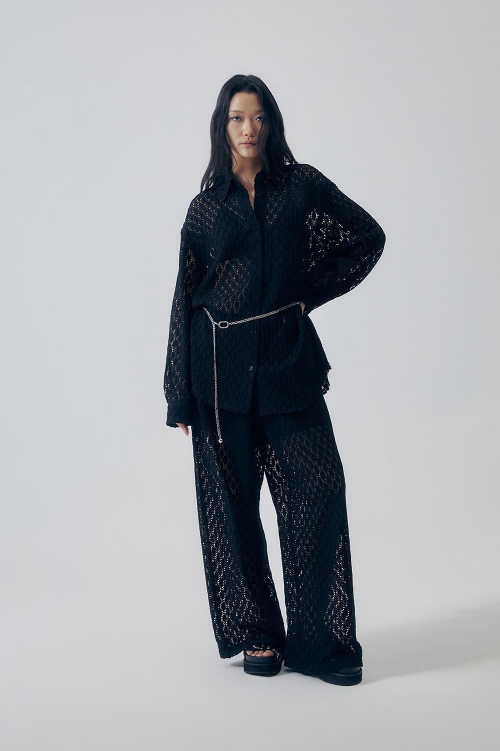 트리밍버드 Lace Embellished Set-up Shirt 상품이미지2