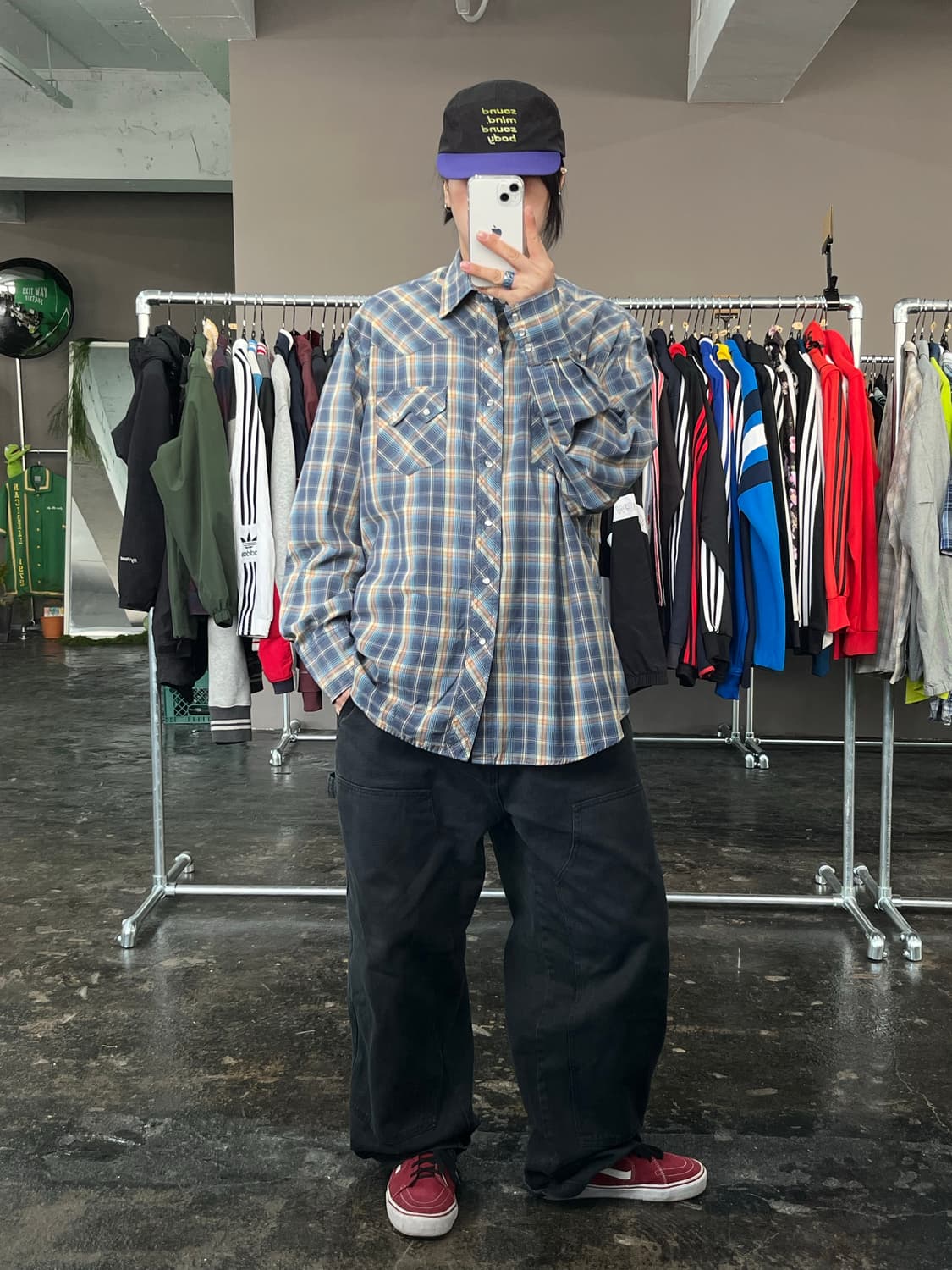 랭글러 웨스턴 체크 셔츠 상품이미지3