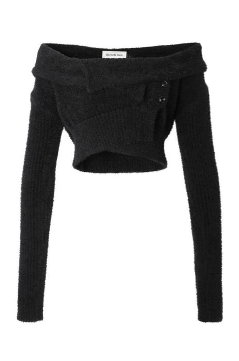 쓰리타임즈 threetimes Hairy Wrap Cardigan 상품이미지1