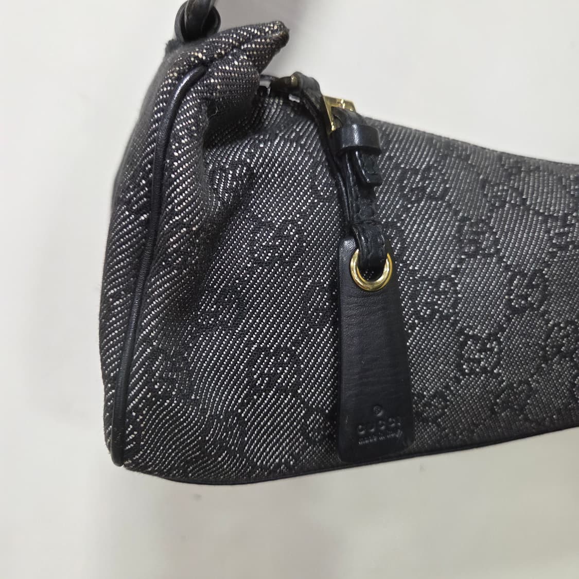 구찌 데님 가죽 믹스 미니 숄더백 상품이미지2