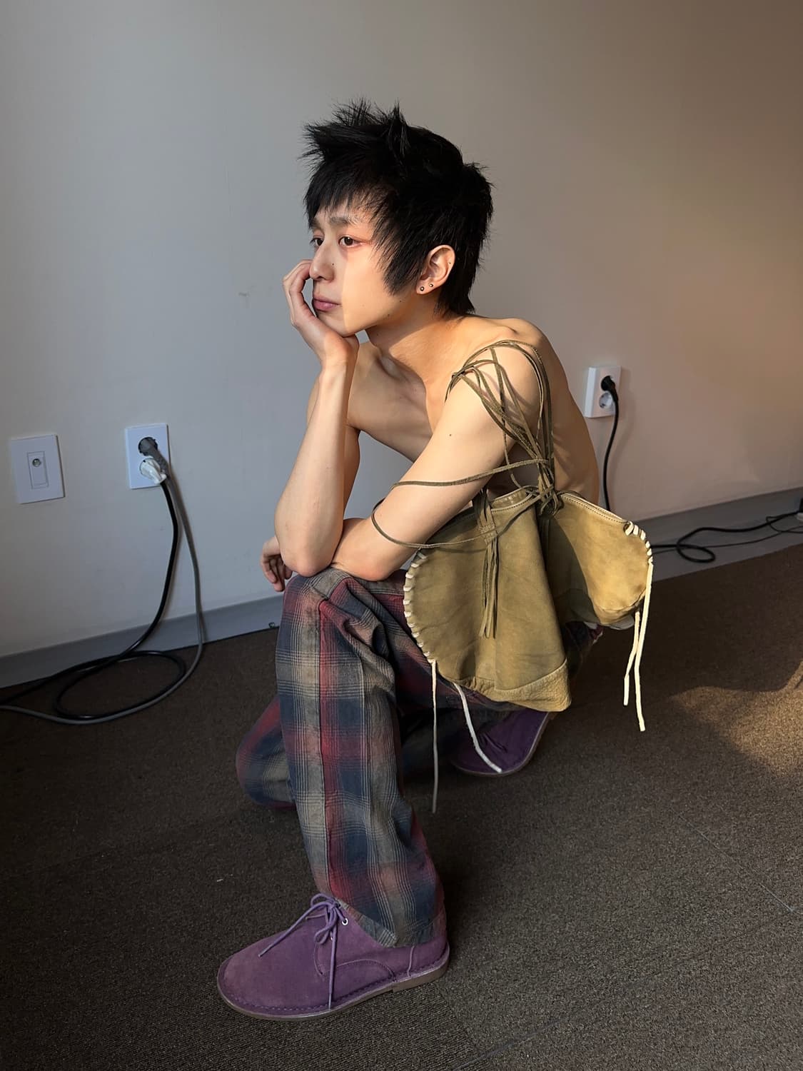 "비정형" 미니 레더 백 상품이미지3