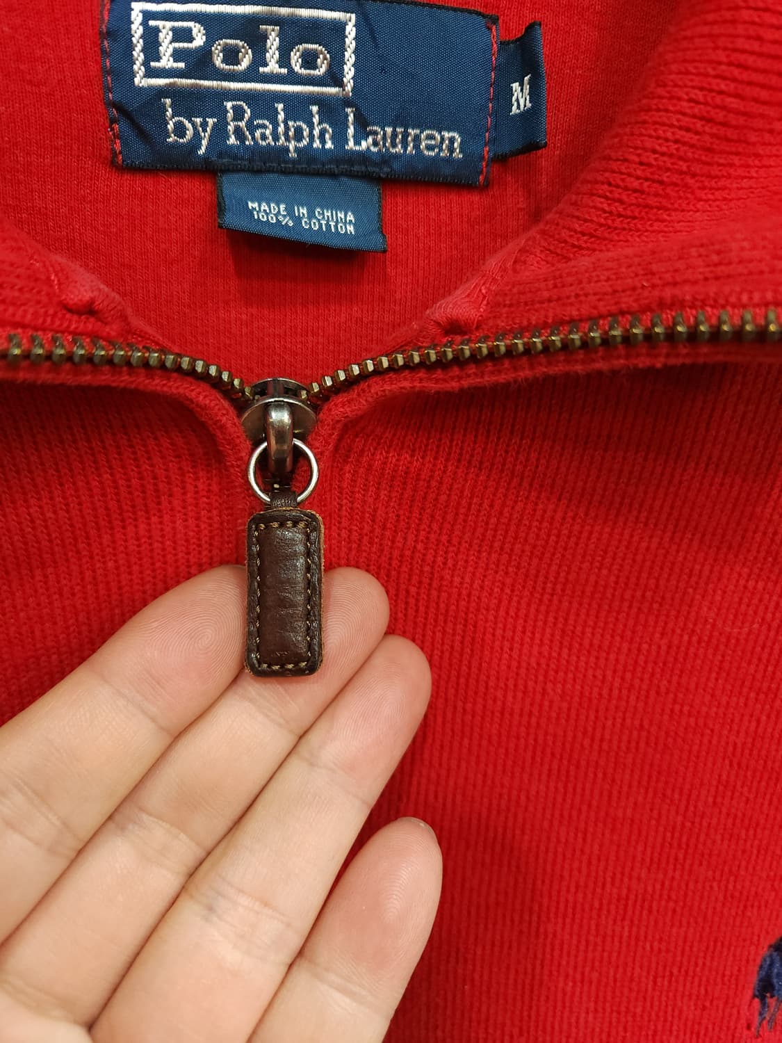 폴로 랄프로렌 레드 반집업 맨투맨

 상품이미지4
